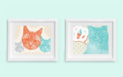 Printed artwork for Fat Cat Creamery | Designed by Field of Study: A branding and graphic design consultancy | Houston TX | Jennifer Blanco & John Earles