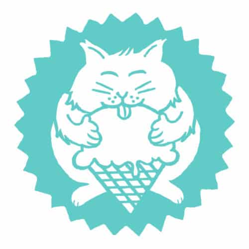 Logo seal for Fat Cat Creamery | Designed by Field of Study: A branding and graphic design consultancy | Houston TX | Jennifer Blanco & John Earles