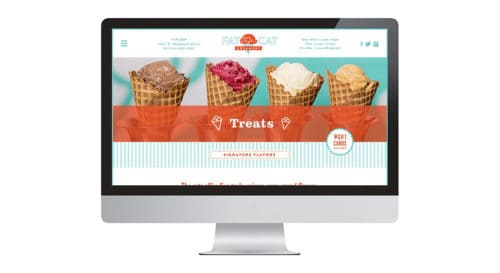 Brand development, website, packaging, graphic design, and space design for Fat Cat Creamery, Houston, Texas | Field of Study: A Design & Branding Consultancy.