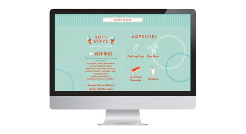 Brand development, website, packaging, graphic design, and space design for Fat Cat Creamery, Houston, Texas | Field of Study: A Design & Branding Consultancy.