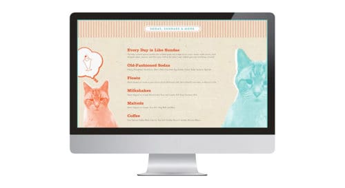 Brand development, website, packaging, graphic design, and space design for Fat Cat Creamery, Houston, Texas | Field of Study: A Design & Branding Consultancy.