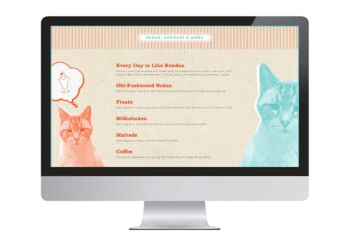 Brand development, website, packaging, graphic design, and space design for Fat Cat Creamery, Houston, Texas | Field of Study: A Design & Branding Consultancy.