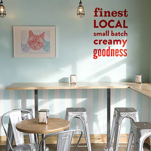 Brand development, website, packaging, graphic design, and space design for Fat Cat Creamery, Houston, Texas | Field of Study: A Design & Branding Consultancy.