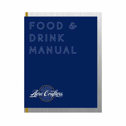 Menu design for Aero Crafters Beer Garden, Victoria | Designed by Field of Study: A branding and graphic design consultancy | Houston TX | Jennifer Blanco & John Earles