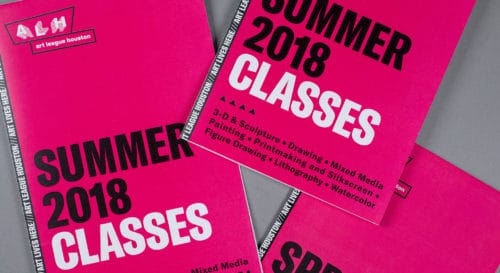 Educational calendar design for Art League Houston | Designed by Field of Study: A branding and graphic design consultancy | Houston TX | Jennifer Blanco & John Earles