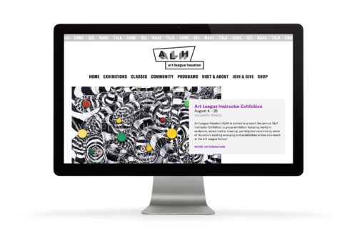 Website design for Art League Houston | Designed by Field of Study: A branding and graphic design consultancy | Houston TX | Jennifer Blanco & John Earles