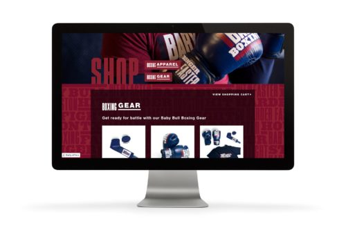 Website design for Baby Bull Boxing | Designed by Field of Study: A branding and graphic design consultancy | Houston TX | Jennifer Blanco & John Earles