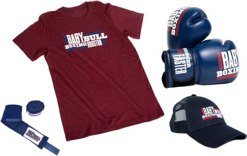 Brand development, website, environmental graphics, merchandise, and signage for Baby Bull Boxing, Houston, Texas | Field of Study: A Design & Branding Consultancy