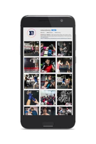 Social media feed for Baby Bull Boxing | Designed by Field of Study: A branding and graphic design consultancy | Houston TX