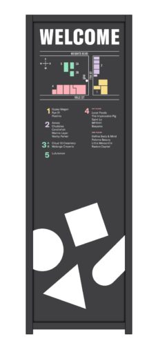 Signage and wayfinding for Heights Mercantile | Designed by Field of Study: A branding and graphic design consultancy | Houston TX | Jennifer Blanco & John Earles