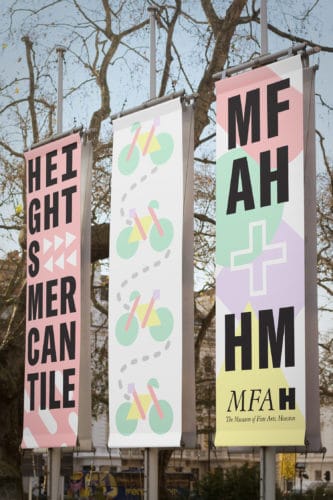 Branding, environmental graphics, signage, and wayfinding for Heights Mercantile, Houston, Texas | Field of Study: A Design & Branding Consultancy