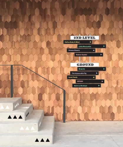 Branding, environmental graphics, signage, and wayfinding for Heights Mercantile, Houston, Texas | Field of Study: A Design & Branding Consultancy