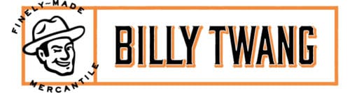 Logo and combination mark for Billy Twang Mercantile, Los Angeles, CA | Designed by Field of Study: A branding and graphic design consultancy | Houston TX | Jennifer Blanco & John Earles