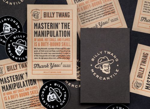 Product insert for Billy Twang Mercantile, Los Angeles, CA | Designed by Field of Study: A branding and graphic design consultancy | Houston TX | Jennifer Blanco & John Earles