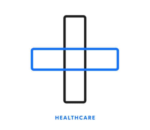 Healthcare icon for Element Blue | Designed by Field of Study: A branding and graphic design consultancy | Houston TX | Jennifer Blanco & John Earles