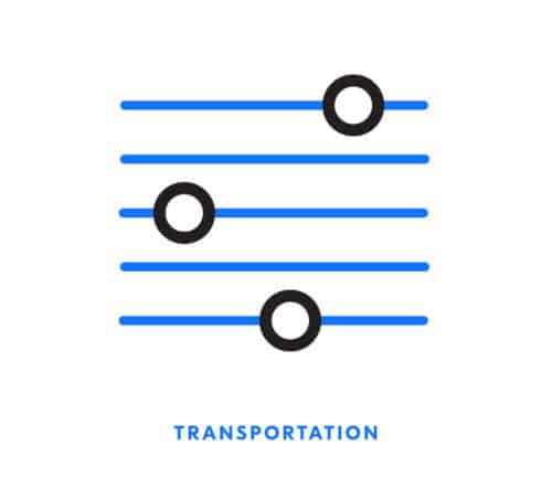 Transportation icon for Element Blue | Designed by Field of Study: A branding and graphic design consultancy | Houston TX | Jennifer Blanco & John Earles