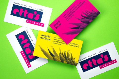 Brand development, website design and development, graphic design, and marketing collateral for Etta's kitchen | Designed by Field of Study: A branding and graphic design consultancy | Houston TX | Jennifer Blanco & John Earles