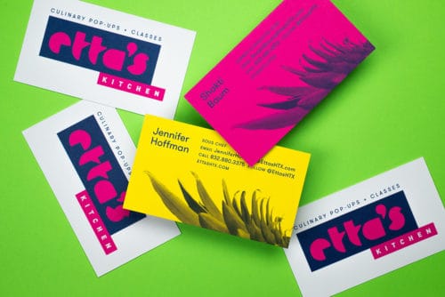Brand development, website, graphic design, and marketing collateral for Etta's kitchen, Houston, Texas | Field of Study: A Design & Branding Consultancy.