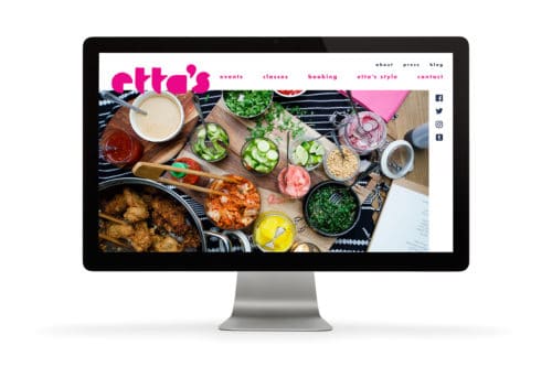 Brand development, website, graphic design, and marketing collateral for Etta's kitchen, Houston, Texas | Field of Study: A Design & Branding Consultancy.