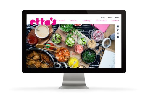 Brand development, website design and development, graphic design, and marketing collateral for Etta's kitchen | Designed by Field of Study: A branding and graphic design consultancy | Houston TX | Jennifer Blanco & John Earles