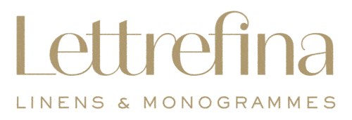 Logo for Lettrefina Linens & Monogrammes | Designed by Field of Study: A branding and graphic design consultancy | Houston TX | Jennifer Blanco & John Earles