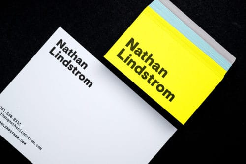 Letterpress printed stationery notecards for Nathan Lindstrom Photography | Designed by Field of Study: A branding and graphic design consultancy | Houston TX | Jennifer Blanco & John Earles