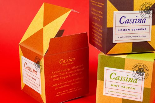 Yaupon tea packaging box detail for Panzarella Import Company | Designed by Field of Study: A branding and graphic design consultancy | Houston TX | Jennifer Blanco & John Earles