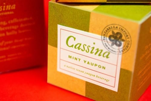 Yaupon tea packaging box detail for Panzarella Import Company | Designed by Field of Study: A branding and graphic design consultancy | Houston TX | Jennifer Blanco & John Earles