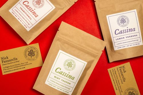 Looseleaf Yaupon tea bag for Panzarella Import Company | Designed by Field of Study: A branding and graphic design consultancy | Houston TX | Jennifer Blanco & John Earles