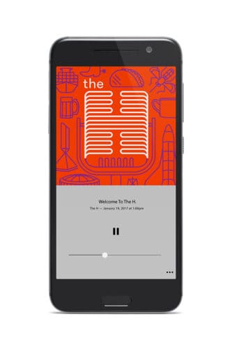 Logo and podcast graphics for Luke Brawner's podcast, the H | Designed by Field of Study: A branding and graphic design consultancy | Houston TX | Jennifer Blanco & John Earles