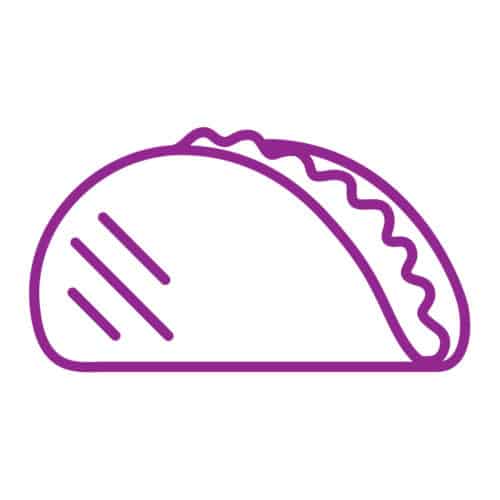 Taco tuesday icon graphic for Luke Brawner's podcast, the H | Designed by Field of Study: A branding and graphic design consultancy | Houston TX | Jennifer Blanco & John Earles