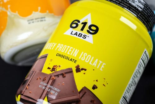 Custom packaging for 619 Labs line of nutritional and fitness supplements | Designed by Field of Study: A branding and graphic design consultancy | Houston TX | Jennifer Blanco & John Earles