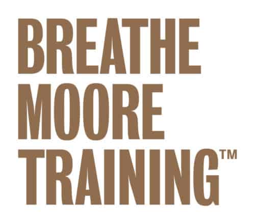 Logo wordmark for Breathe Moore Training | Designed by Field of Study: A branding and graphic design consultancy | Houston TX | Jennifer Blanco & John Earles