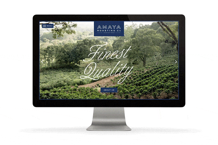Amaya Roasting Co Website Preview | Field of Study: Houston website design & development | Shopify, Wordpress, Drupal