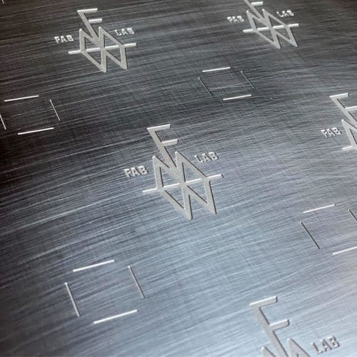 FMW|FabLab stainless steel product tags by Field of Study Design