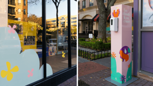 Sugar Land Town Square Texas branding and signage by Field of Study