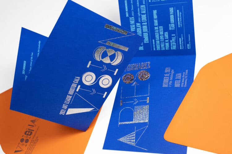 Art League Houston Visionaries gala design | Field of Study (FoS)