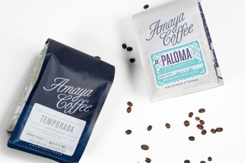 Amaya Coffee packaging | Houston Branding Field of Study Texas | Jennifer Blanco & John Earles