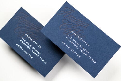 letterpress stationery for Amaya Coffee | Field of Study (FoS)