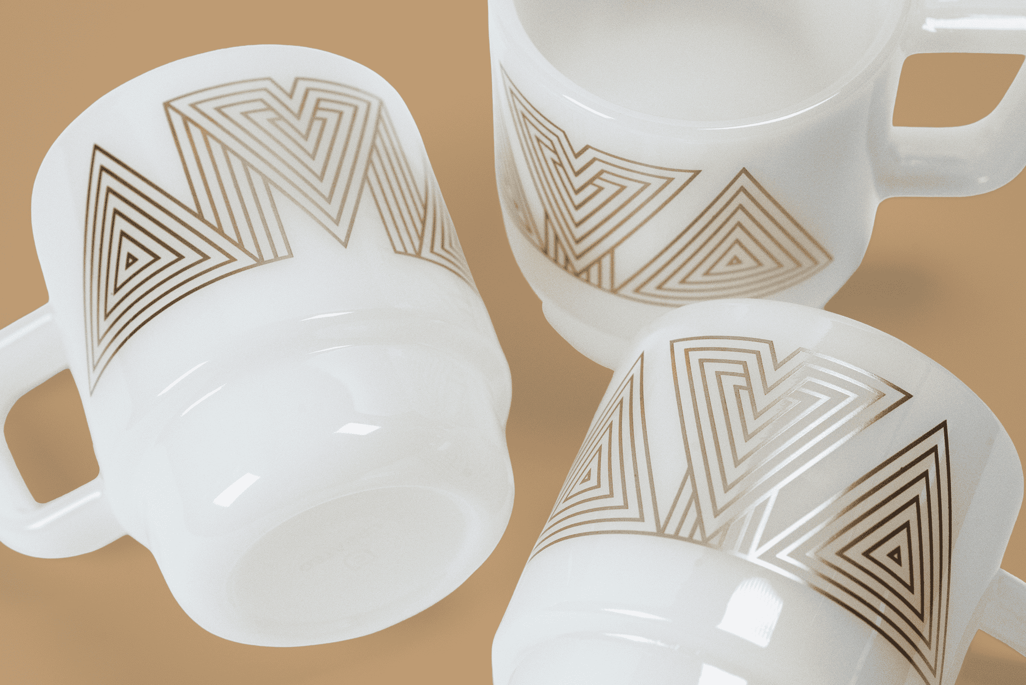 Custom milk glass cup for Amaya Coffee | Field of Study (FoS)