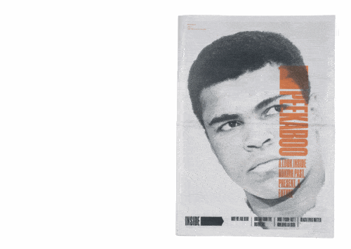 Peekaboo Boxing Zine layout animation by Field of Study Design